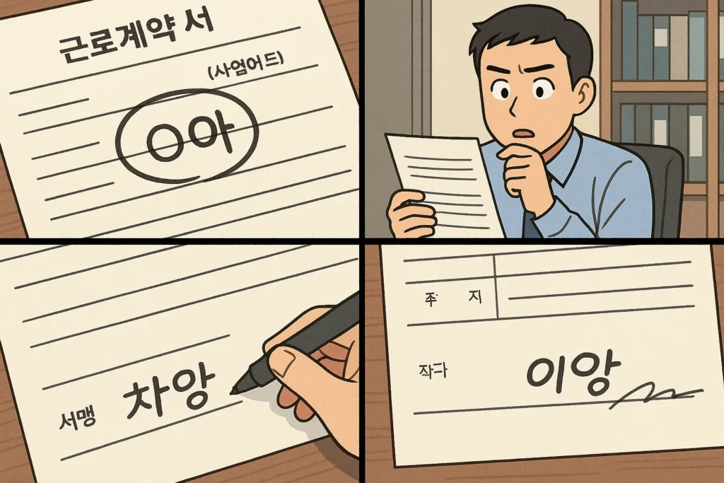 일용직 근로계약서 이름이 틀렸을 때: 수정과 임금 증빙